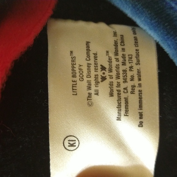 1987 Little Boppers Dancing Goofy Plush Doll Worlds of Wonder Disney (Untested) - Picture 3 of 3